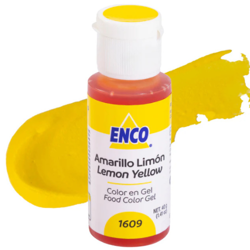 COLOR AMARILLO LIMON EN GEL 40G ENCO
