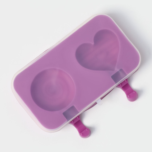 MOLDE PALETA Y CORAZON SILICON
