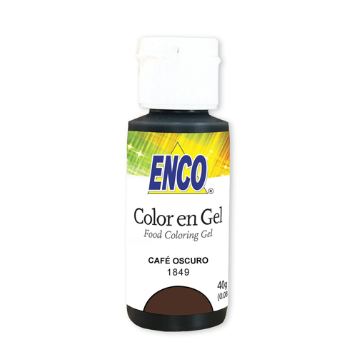 COLOR CAFE OSCURO EN GEL 40G ENCO