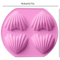 MOLDE SILICON 4 CONCHAS