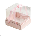 CAJA ROSA CHICA CON LISTÓN