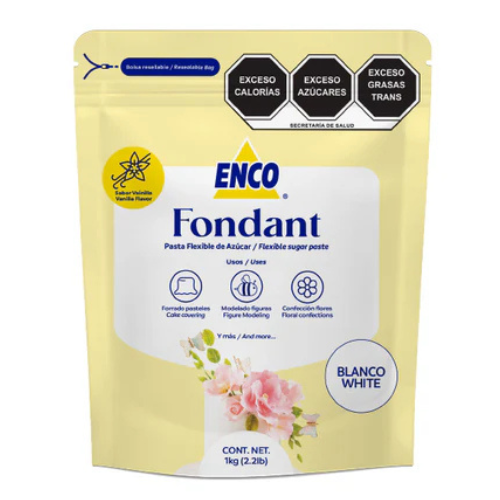 FONDANT BLANCO 1 KG ENCO