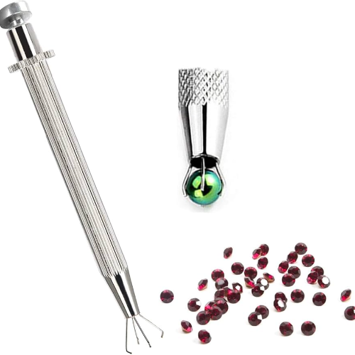 PINZA METALICA APLICADOR PERLAS #537