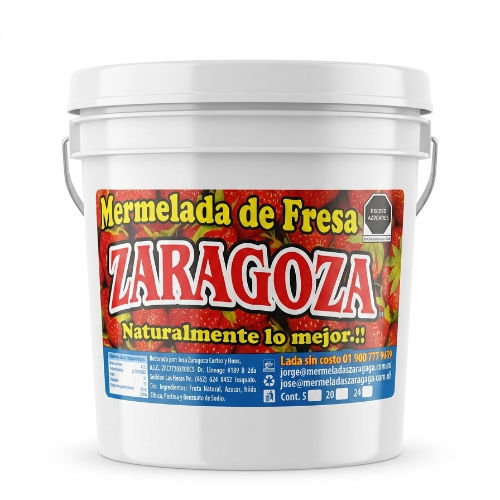 CUBETA 5KG MERMELADA FRESA ZARAGOZA