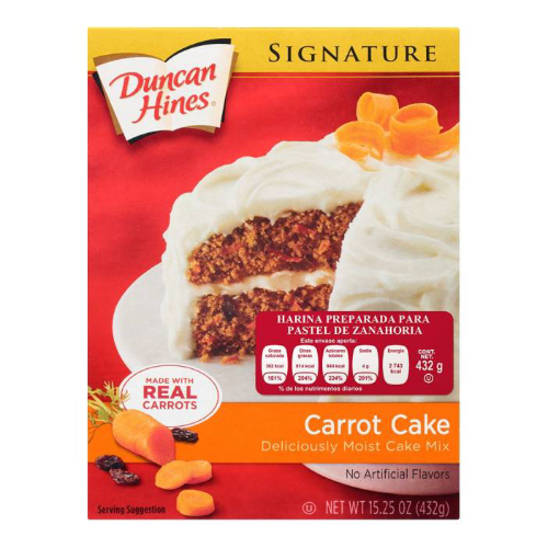 HARINA DUNCAN HINE PASTEL DE ZANAHORIA 432GR