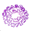 ABECEDARIO CORTADOR MORADO