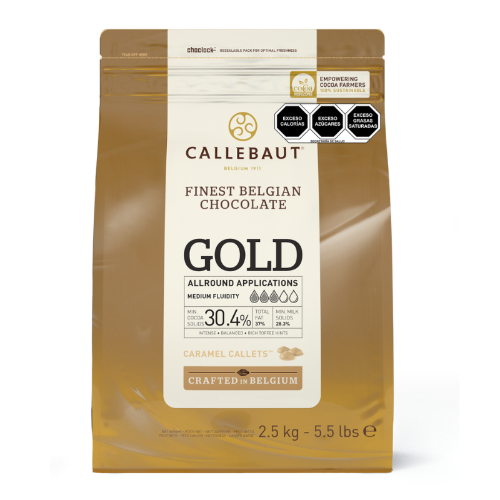 CHOCOLATE CON LECHE Y CARAMELO GOLD CALLETS BOLSA 2.5 KG