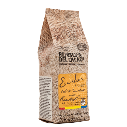 CHOCOLATE BLANCO CON MAIZ TOSTADO BOLSA 2.5 KG