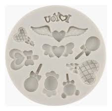 MOLDE SILICON CORAZONES Y DULCES