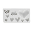 MOLDE DE SILICON CORAZONES MINI