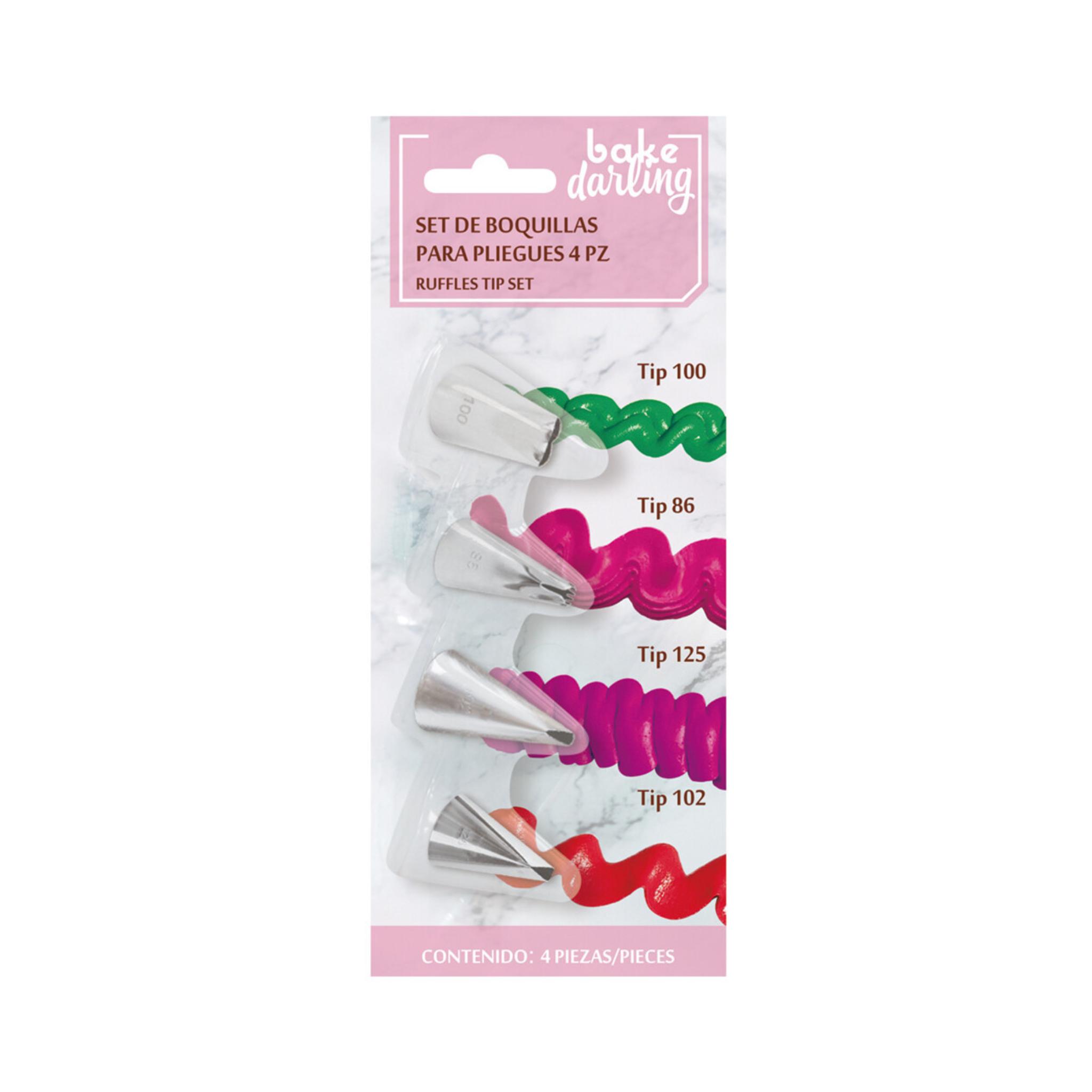 SET DE BOQUILLAS PARA PLIEGUES BAKE DARLING