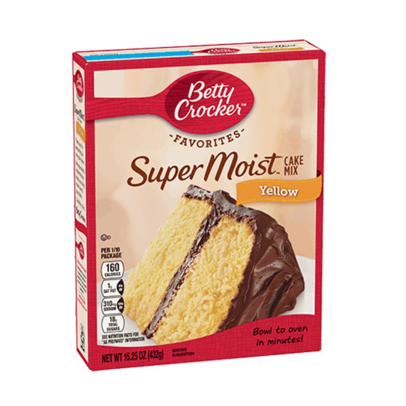 HARINA BETTY CROCKER YELLOW CAKE 375GR