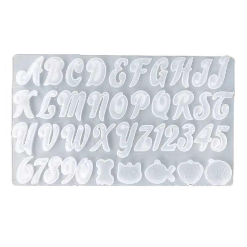 MOLDE SILICON ABECEDARIO MANUSCRITO