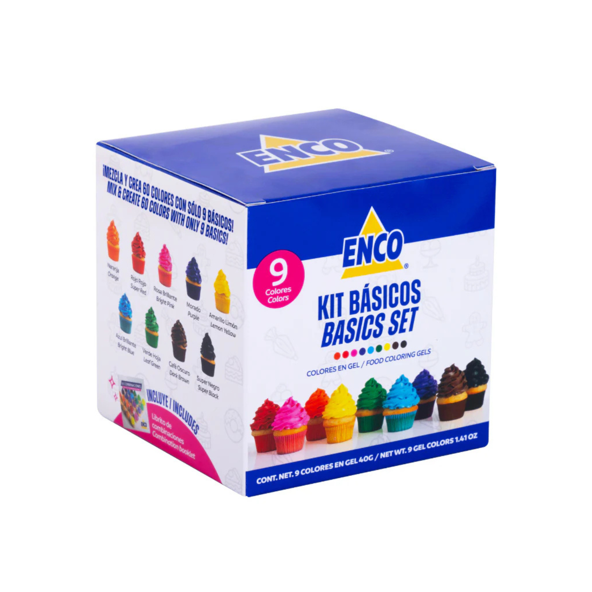 KIT 9 COLORES EN GEL BÁSICOS ENCO