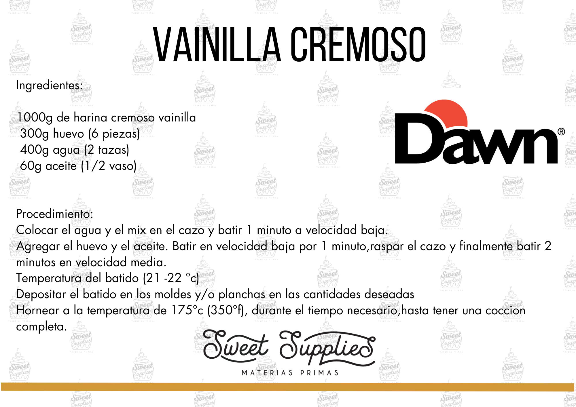 RECETA DAWN CREMOSO VAINILLA