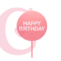 CAKE TOPPER ACRILICO HAPPY BIRTHDAY #1