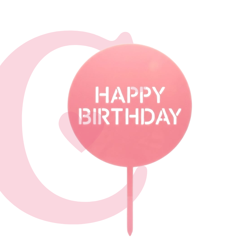 CAKE TOPPER ACRILICO HAPPY BIRTHDAY #1
