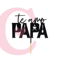CAKE TOPPER DIA DEL PADRE #2 MDF NEGRO