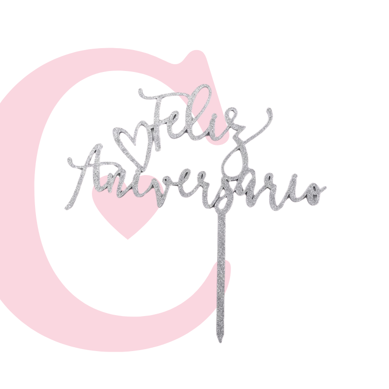 CAKE TOPPER ANIVERSARIO #3 MDF