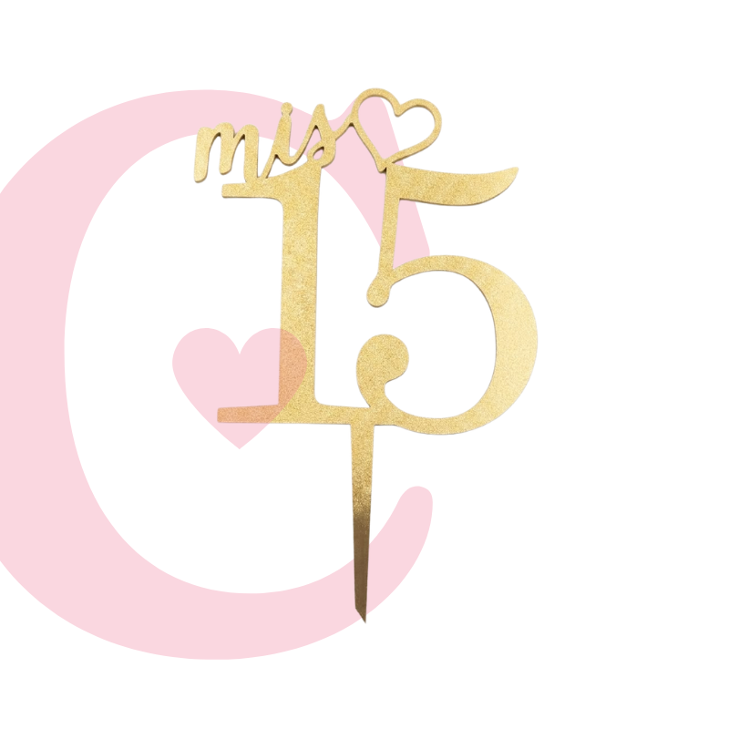 CAKE TOPPER XV #1 MDF
