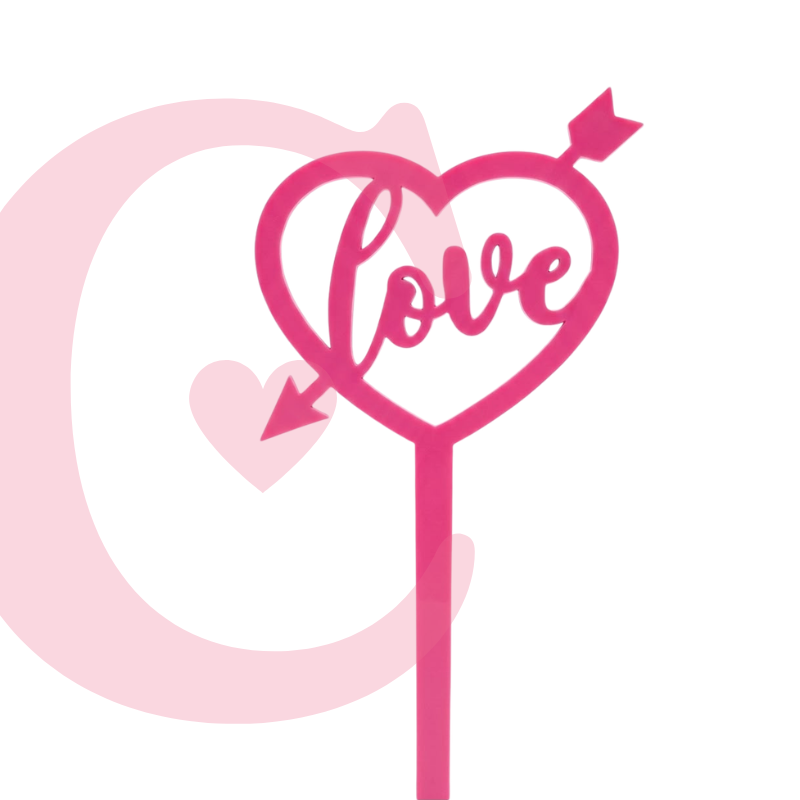 CAKE TOPPER LOVE MDF