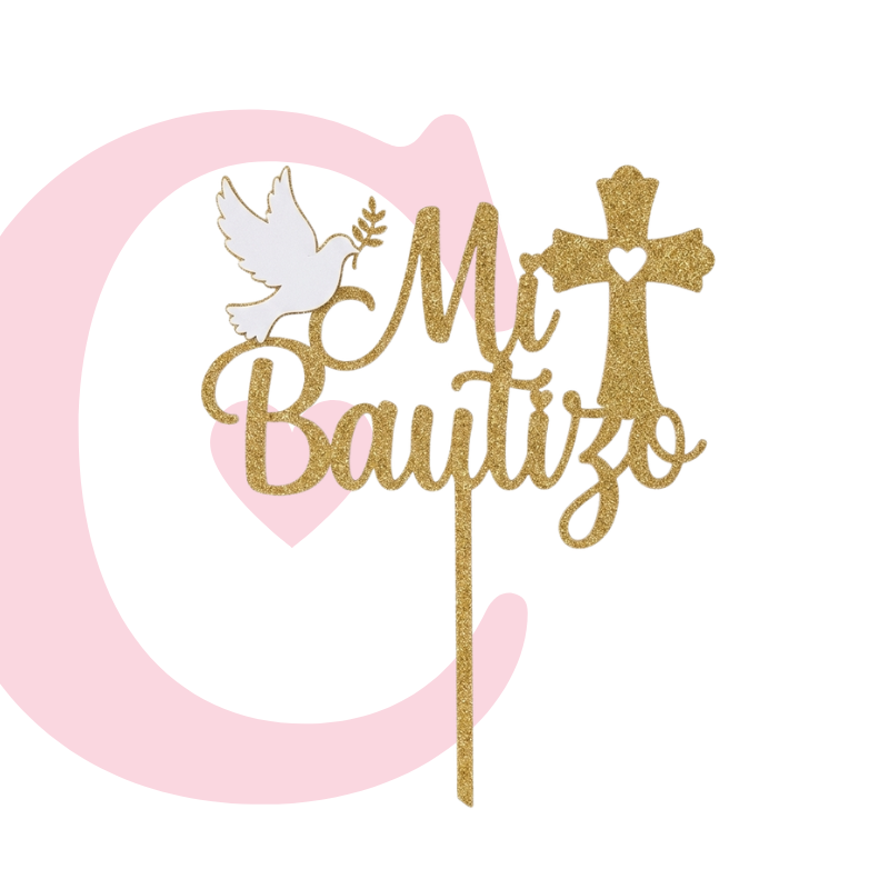 CAKE TOPPER BAUTIZO #1 MDF